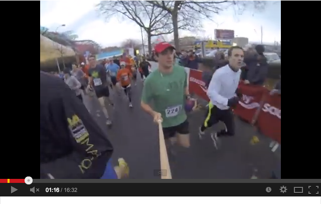 Video selfie at the race