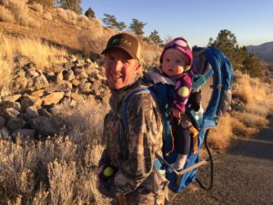 Daddy hiking with Carly